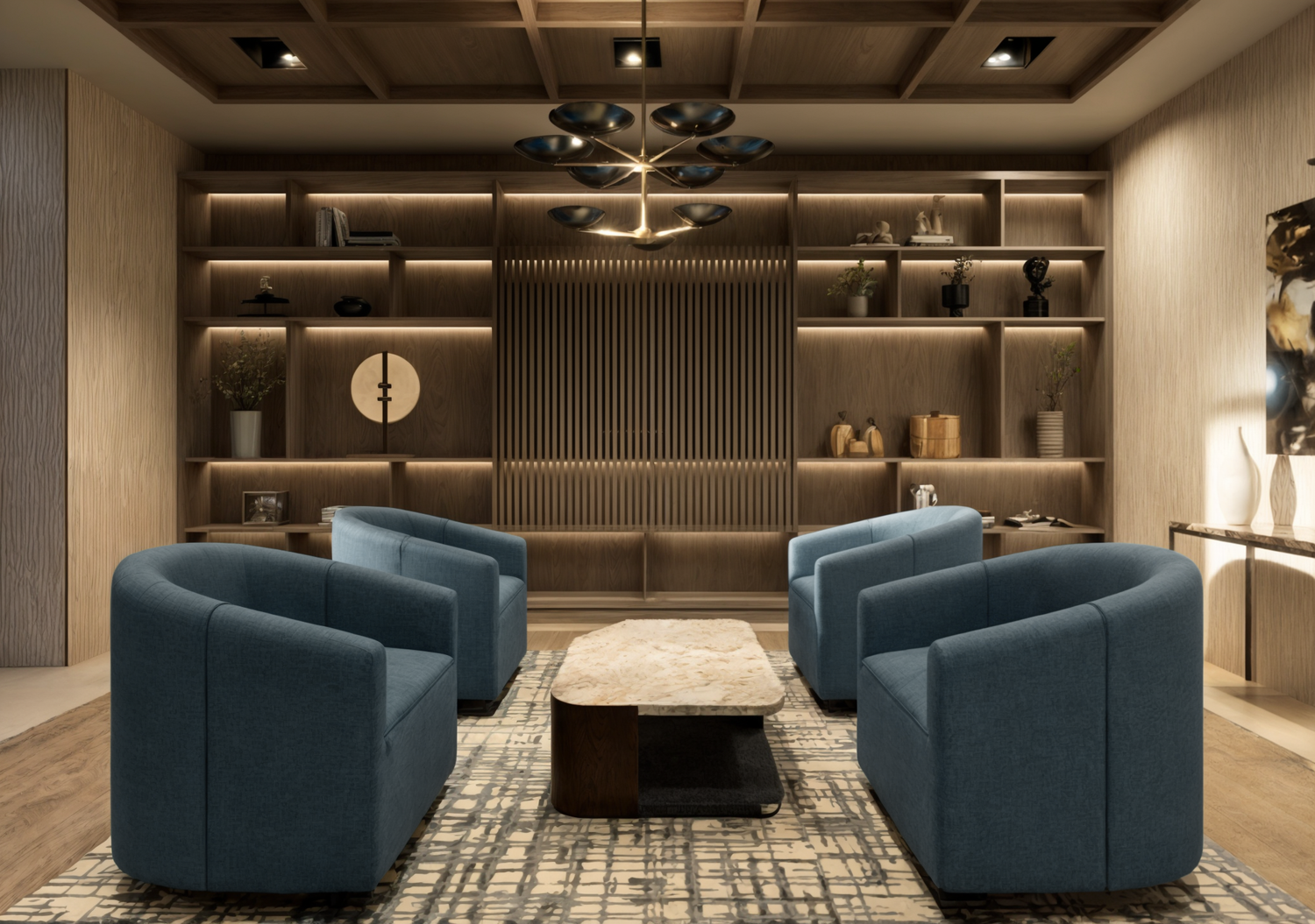 Renovated residential lounge designed by KAID Design